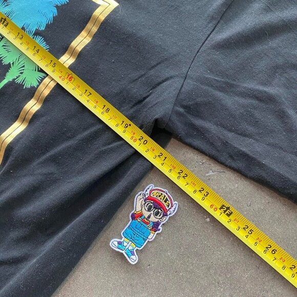 Vintage 90s Florida Palm Tree Black Graphic Tee Shirt Single Stitch Extra Large - Picture 5 of 7